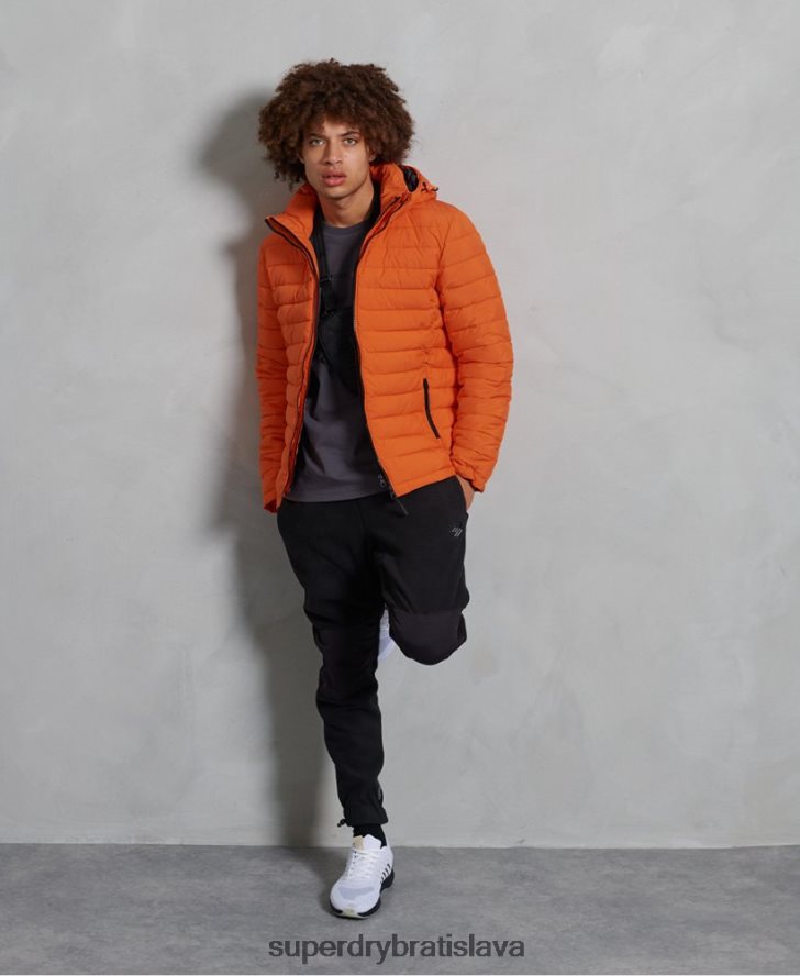 Superdry muži bunda fuji s kapucňou 6B4ZTR4747 oblečenie oranžová