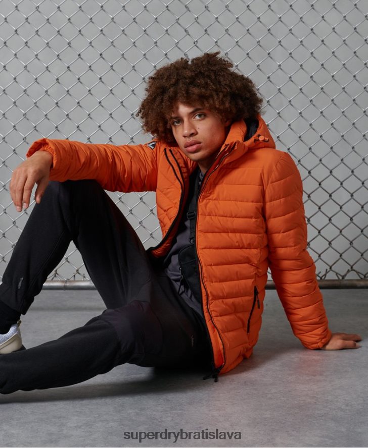 Superdry muži bunda fuji s kapucňou 6B4ZTR4747 oblečenie oranžová