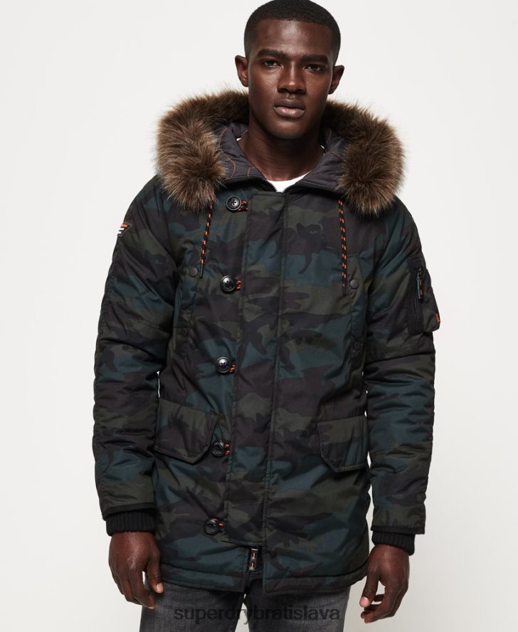 Superdry muži bunda parka 6B4ZTR1134 oblečenie zelená