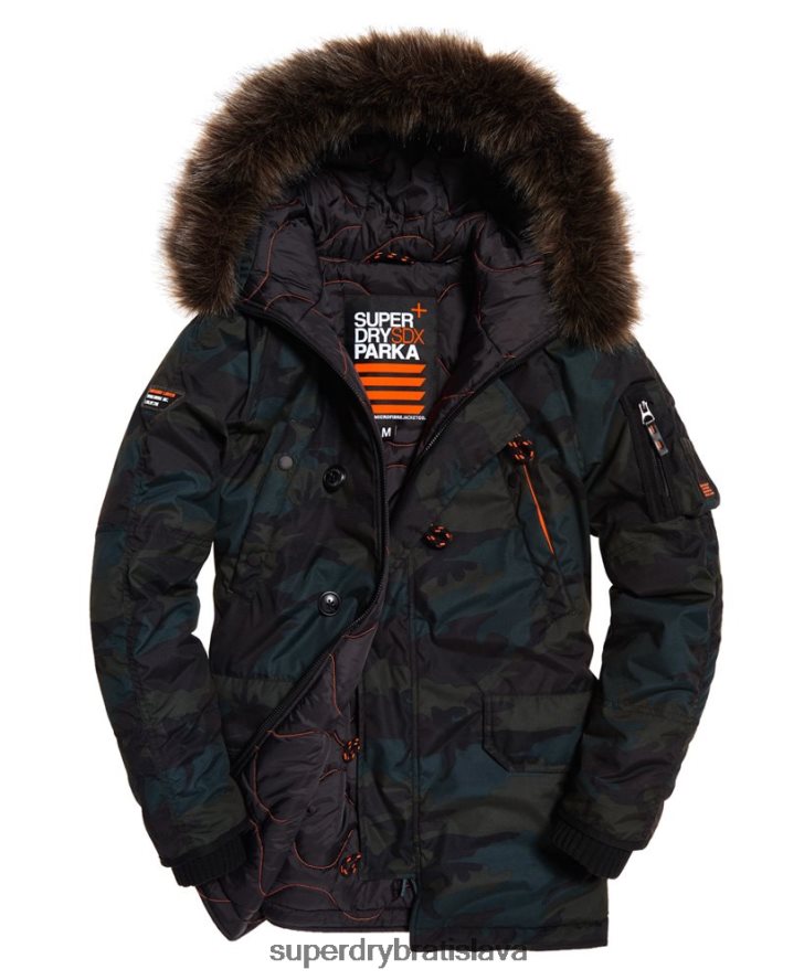 Superdry muži bunda parka 6B4ZTR1134 oblečenie zelená