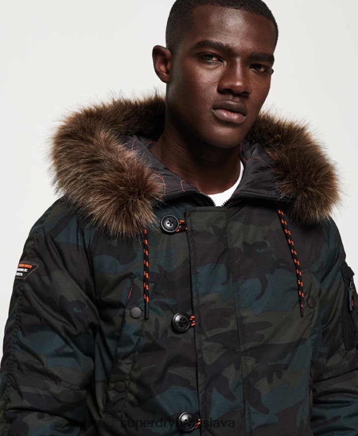 Superdry muži bunda parka 6B4ZTR1134 oblečenie zelená