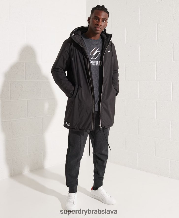 Superdry muži bunda touchline sd vetrovka 6B4ZTR1151 oblečenie čierna