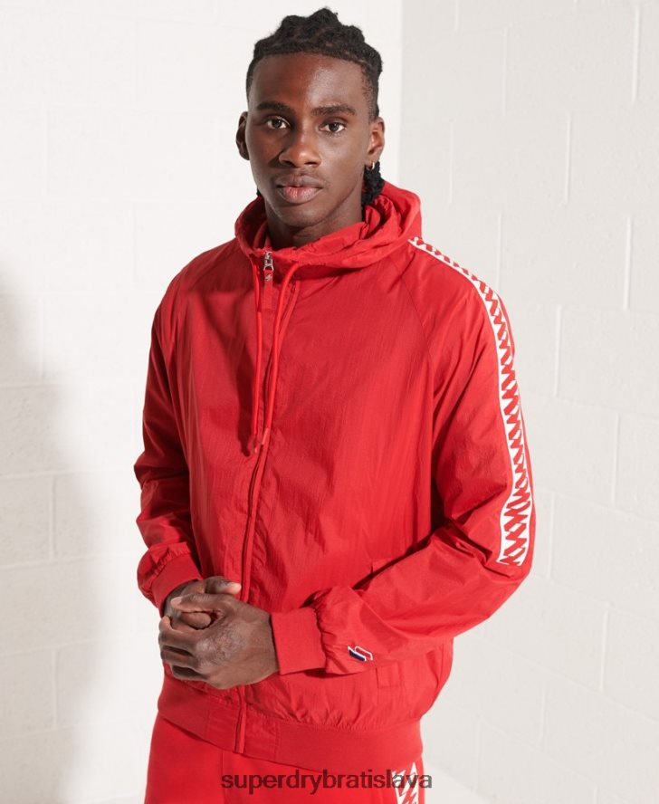 Superdry muži bunda track sd-windrunner s kapucňou 6B4ZTR4610 oblečenie červená