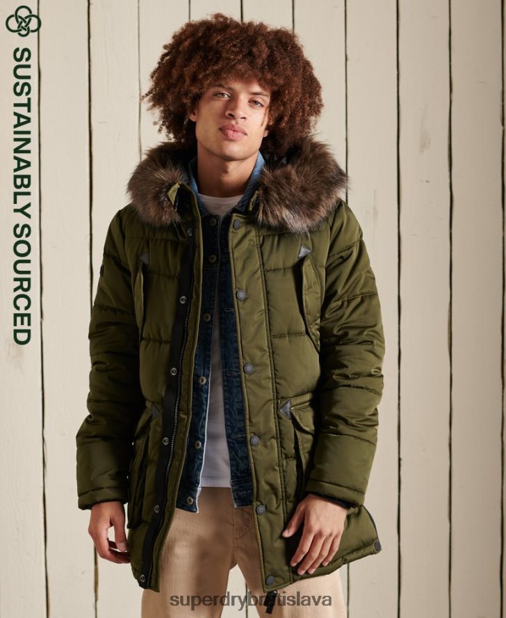 Superdry muži chinook parka 6B4ZTR4538 oblečenie zelená