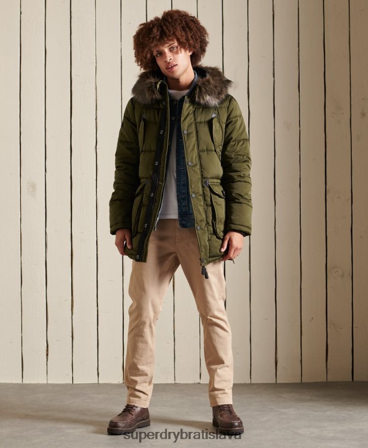 Superdry muži chinook parka 6B4ZTR4538 oblečenie zelená
