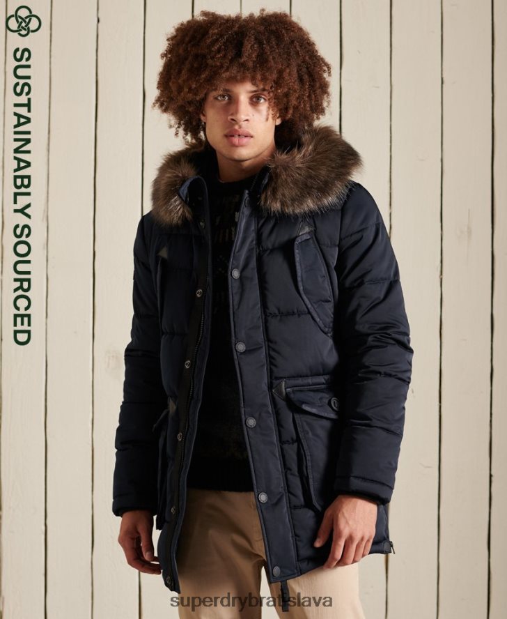 Superdry muži chinook parka 6B4ZTR4618 oblečenie námorníctvo