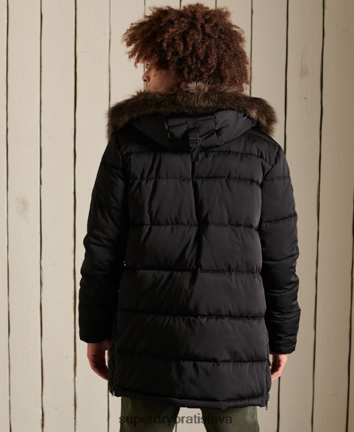 Superdry muži chinook parka 6B4ZTR4636 oblečenie čierna