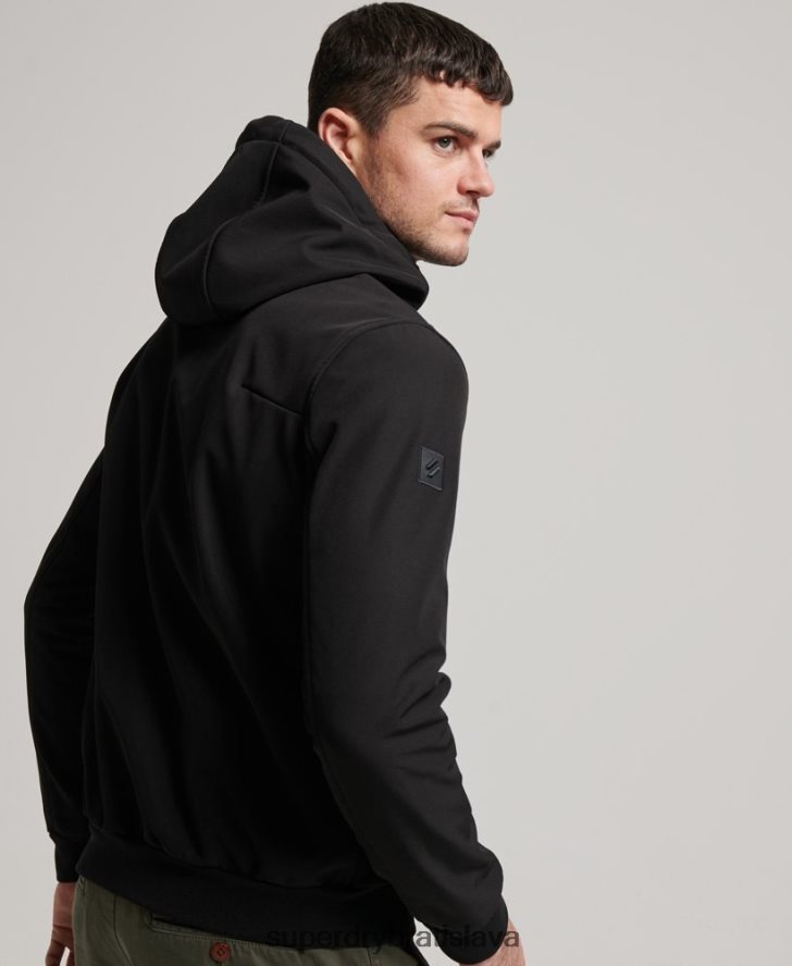 Superdry muži code tech rib trekingová bunda 6B4ZTR942 oblečenie čierna