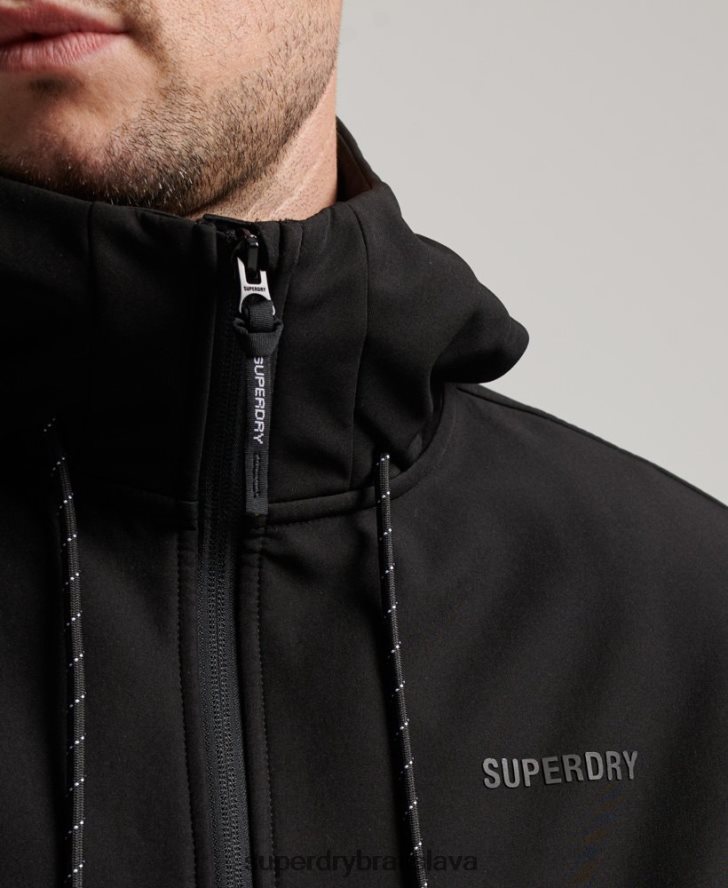 Superdry muži code tech rib trekingová bunda 6B4ZTR942 oblečenie čierna
