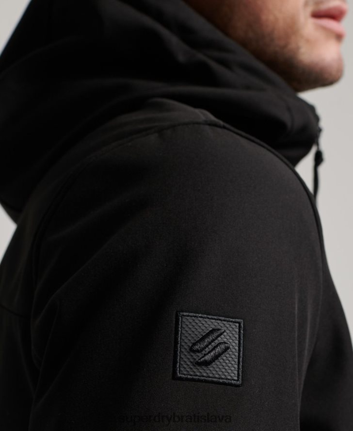Superdry muži code tech rib trekingová bunda 6B4ZTR942 oblečenie čierna
