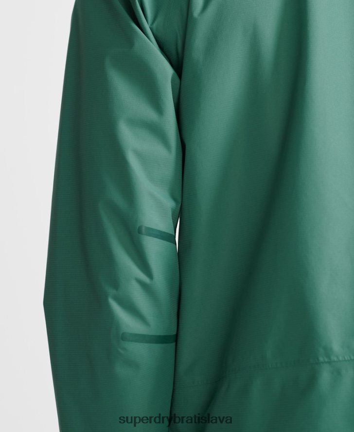 Superdry muži cvičná asymetrická nepremokavá bunda 6B4ZTR5399 oblečenie zelená