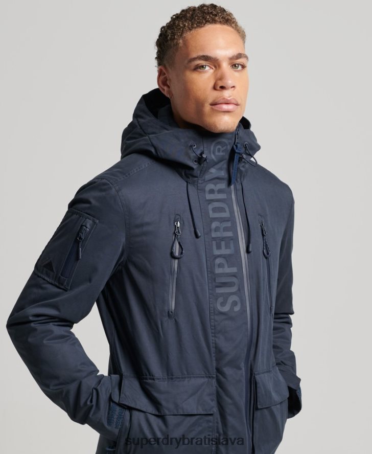 Superdry muži dokonalá veterná bunda z mikrovlákna SD 6B4ZTR952 oblečenie námorníctvo