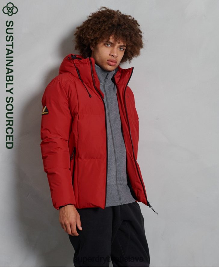 Superdry muži evolučná nafukovacia bunda 6B4ZTR4788 oblečenie červená