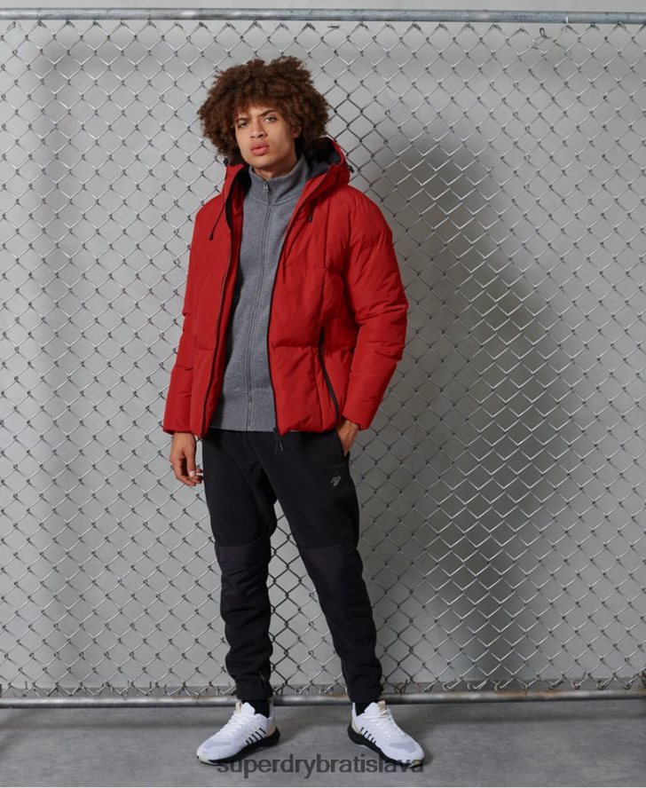 Superdry muži evolučná nafukovacia bunda 6B4ZTR4788 oblečenie červená
