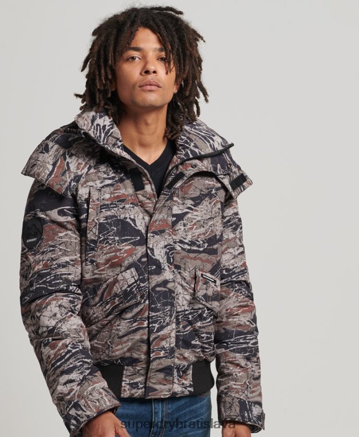 Superdry muži expedičný everest bombardér polstrovaná bunda 6B4ZTR4449 oblečenie zelená
