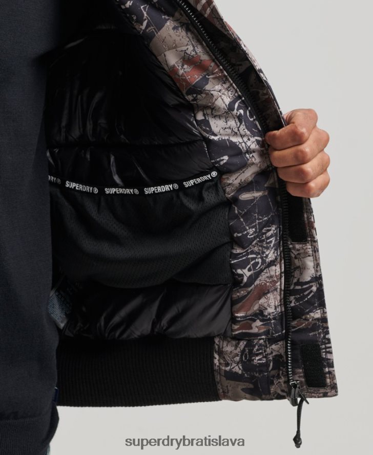 Superdry muži expedičný everest bombardér polstrovaná bunda 6B4ZTR4449 oblečenie zelená