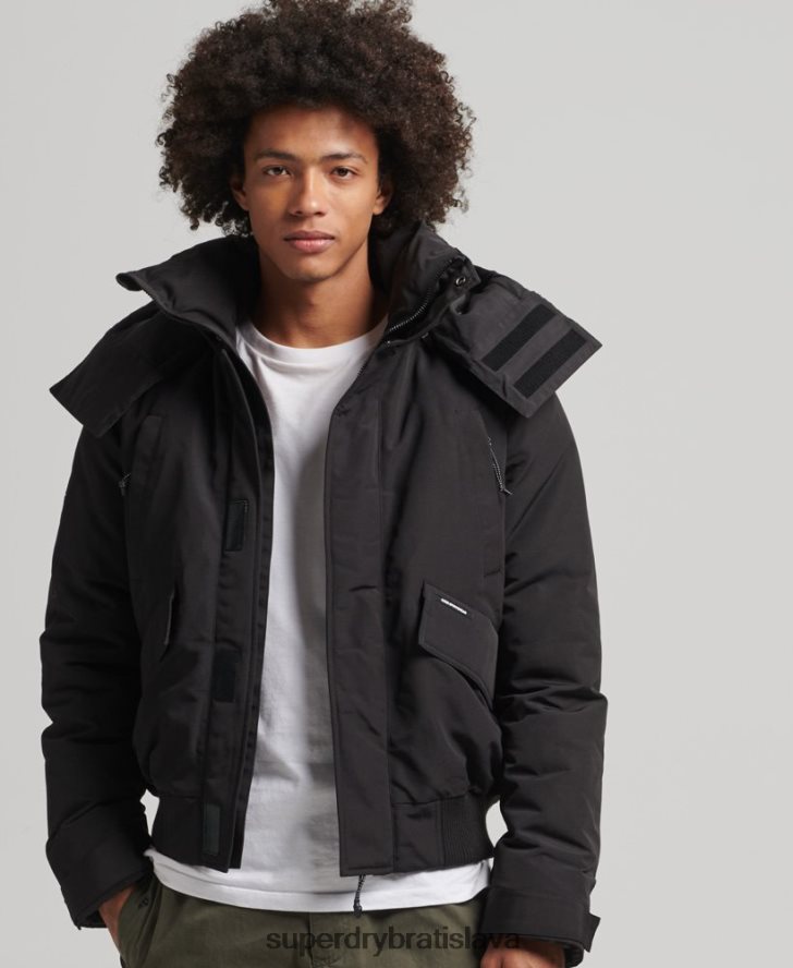 Superdry muži expedičný everest bombardér polstrovaná bunda 6B4ZTR4591 oblečenie čierna
