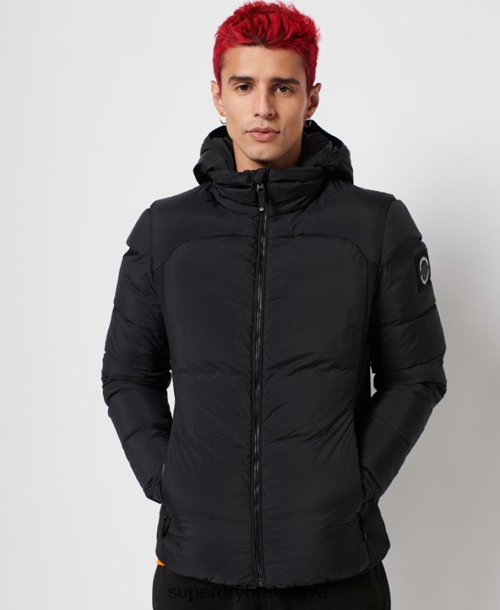 Superdry muži expedičná páperová bunda sd-windbreaker 6B4ZTR4640 oblečenie čierna