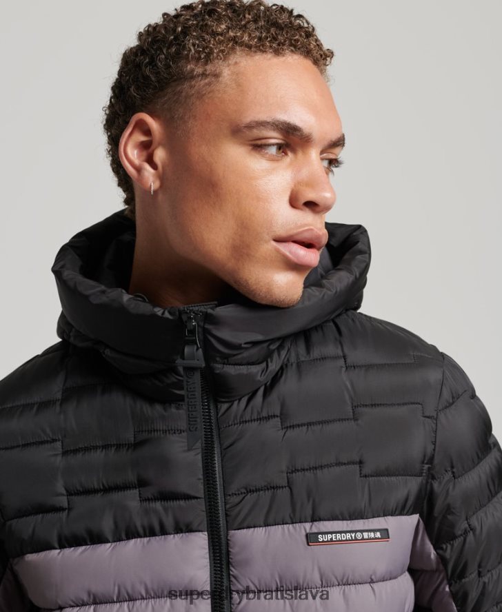 Superdry muži expedičný radar prešívaný mix fuji bunda 6B4ZTR4469 oblečenie sivá