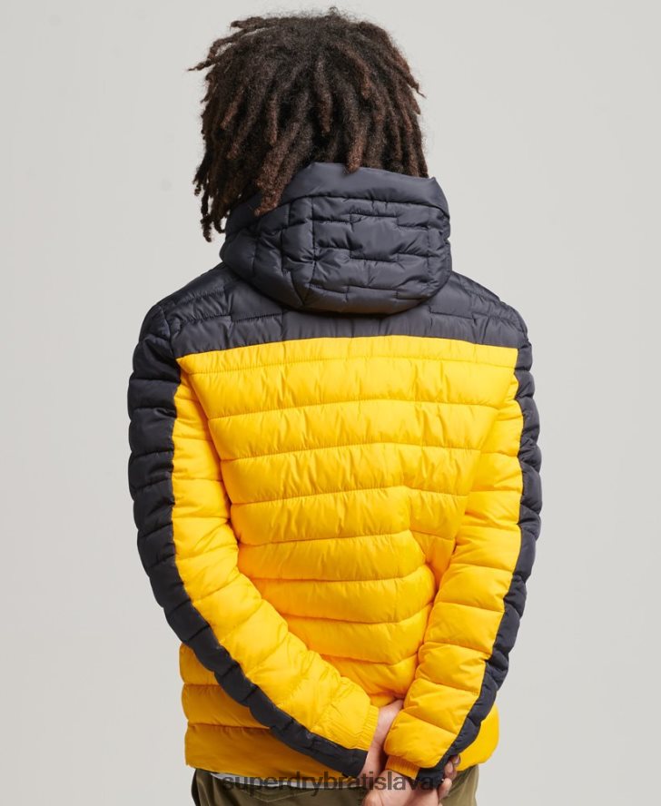 Superdry muži expedičný radar prešívaný mix fuji bunda 6B4ZTR4655 oblečenie žltá