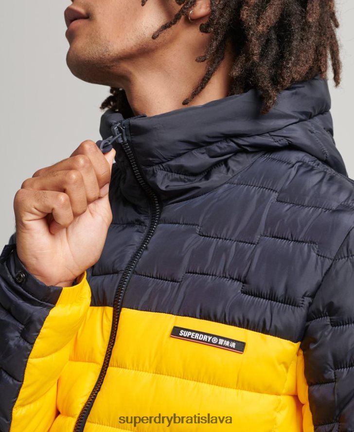Superdry muži expedičný radar prešívaný mix fuji bunda 6B4ZTR4655 oblečenie žltá