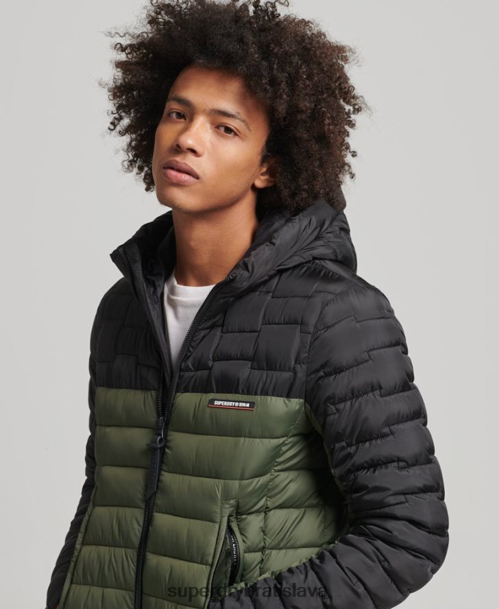 Superdry muži expedičný radar prešívaný mix fuji bunda 6B4ZTR4694 oblečenie kaki