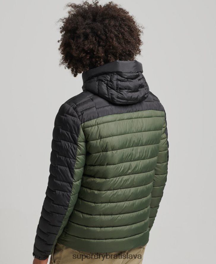 Superdry muži expedičný radar prešívaný mix fuji bunda 6B4ZTR4694 oblečenie kaki