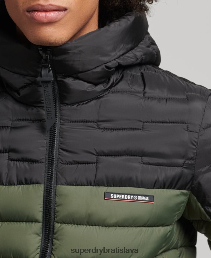 Superdry muži expedičný radar prešívaný mix fuji bunda 6B4ZTR4694 oblečenie kaki