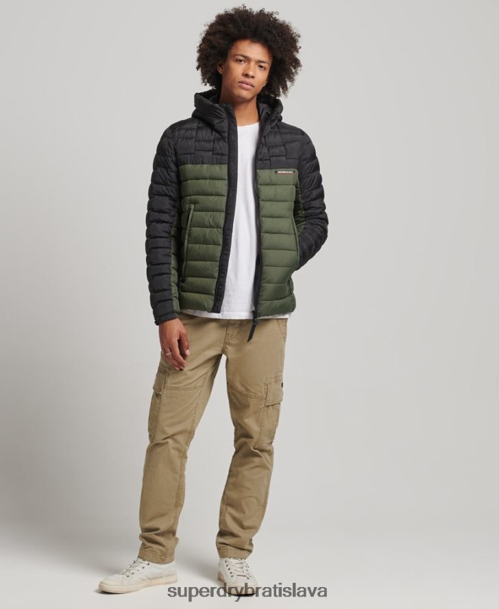 Superdry muži expedičný radar prešívaný mix fuji bunda 6B4ZTR4694 oblečenie kaki
