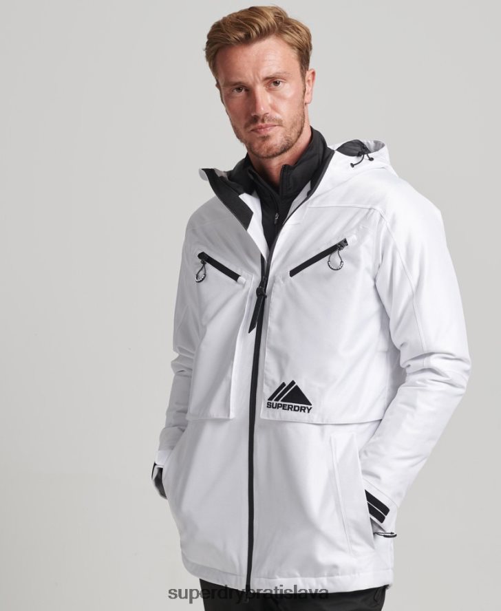 Superdry muži freeridová bunda 6B4ZTR1116 oblečenie biely