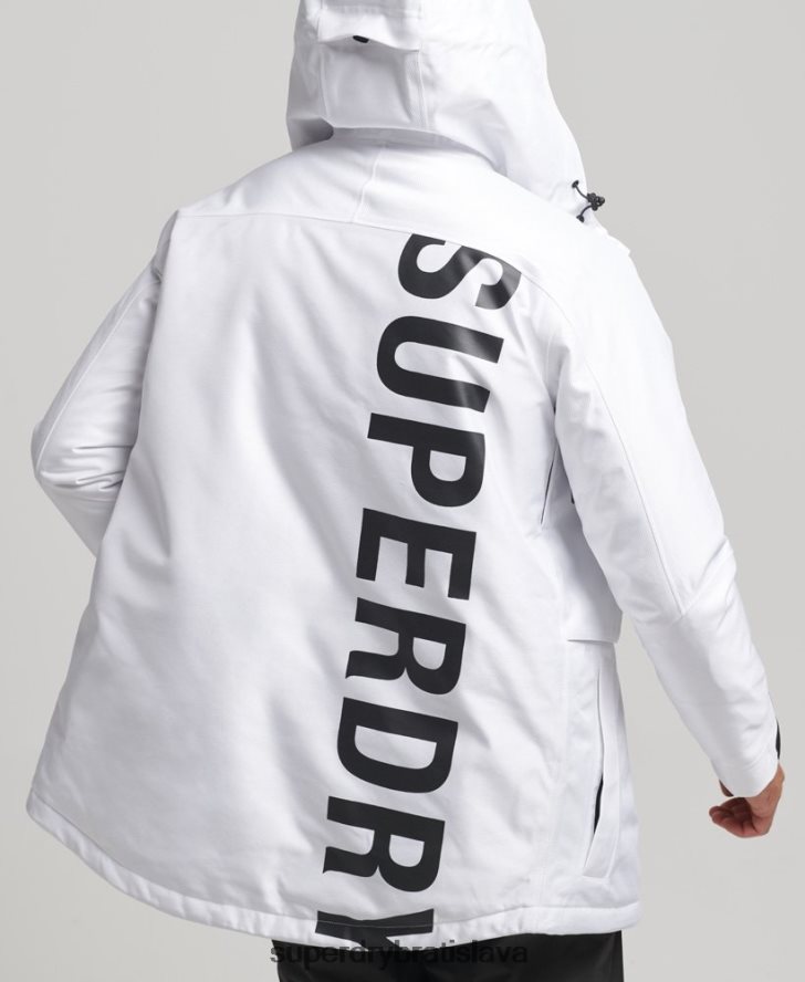 Superdry muži freeridová bunda 6B4ZTR1116 oblečenie biely