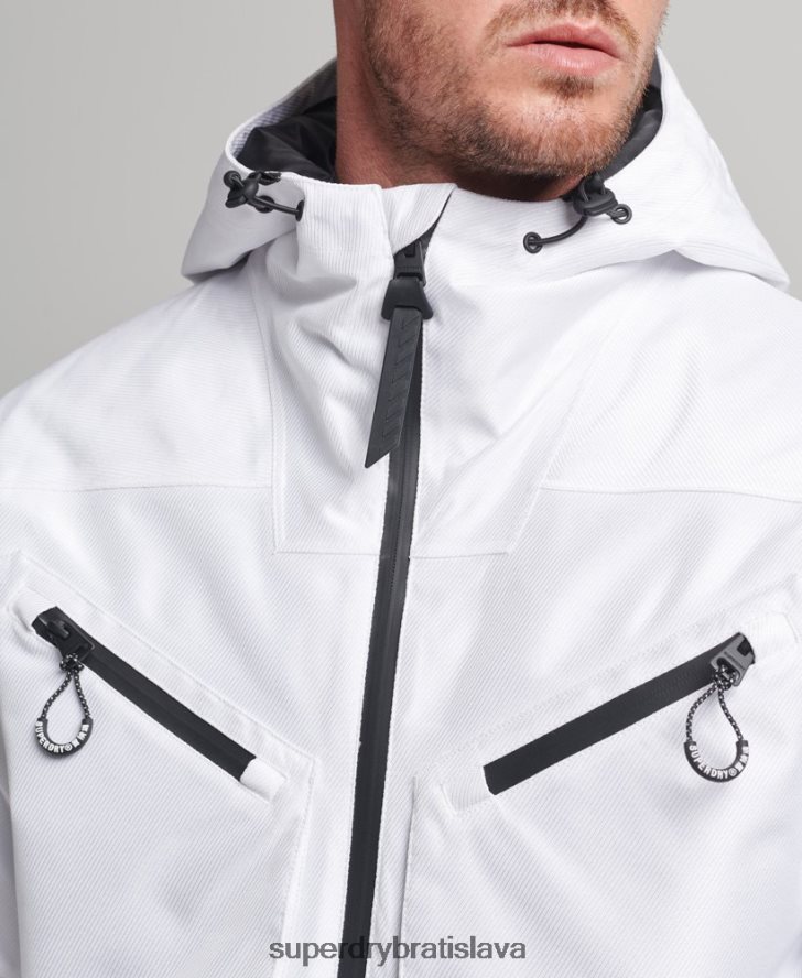 Superdry muži freeridová bunda 6B4ZTR1116 oblečenie biely