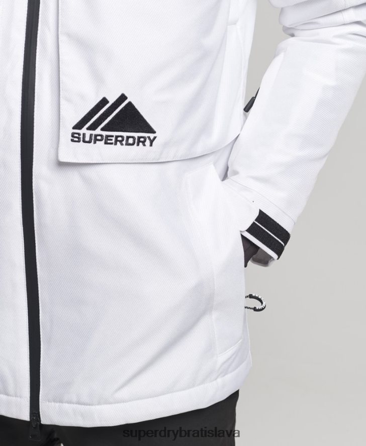 Superdry muži freeridová bunda 6B4ZTR1116 oblečenie biely