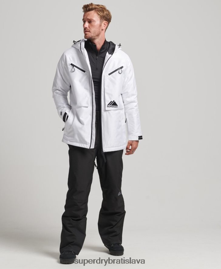 Superdry muži freeridová bunda 6B4ZTR1116 oblečenie biely