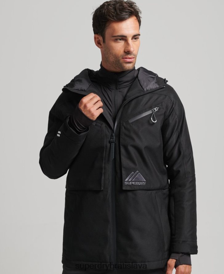 Superdry muži freeridová bunda 6B4ZTR981 oblečenie čierna