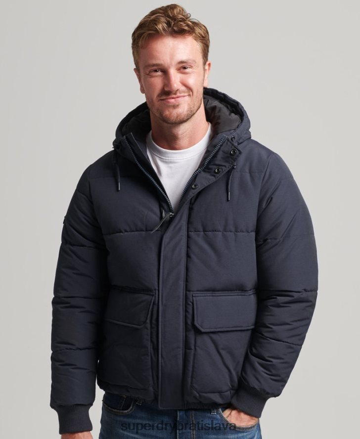 Superdry muži horská bunda 6B4ZTR4559 oblečenie námorníctvo