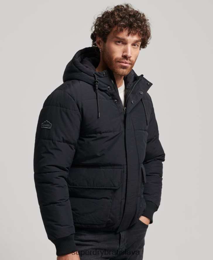 Superdry muži horská bunda 6B4ZTR4696 oblečenie tmavošedý