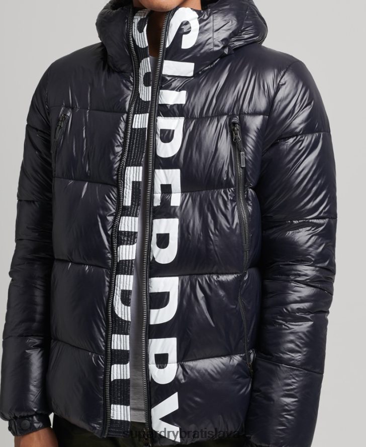 Superdry muži horská bunda s kapucňou 6B4ZTR986 oblečenie čierna