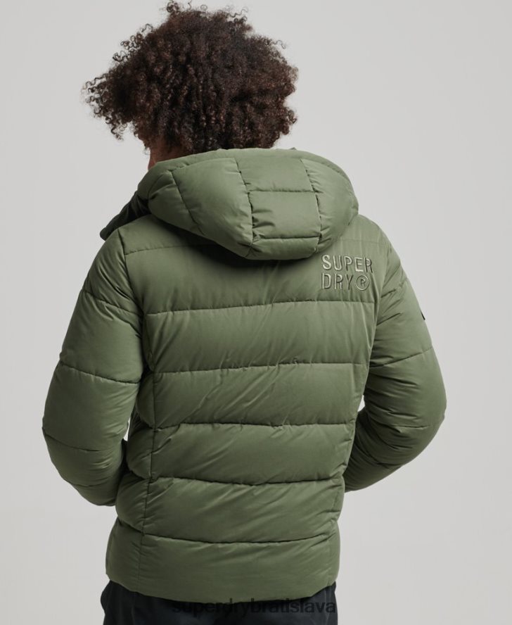 Superdry muži horská bunda z mikrovlákna 6B4ZTR1114 oblečenie kaki