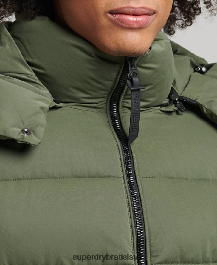 Superdry muži horská bunda z mikrovlákna 6B4ZTR1114 oblečenie kaki