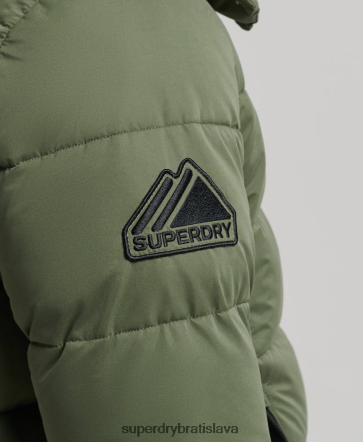 Superdry muži horská bunda z mikrovlákna 6B4ZTR1114 oblečenie kaki