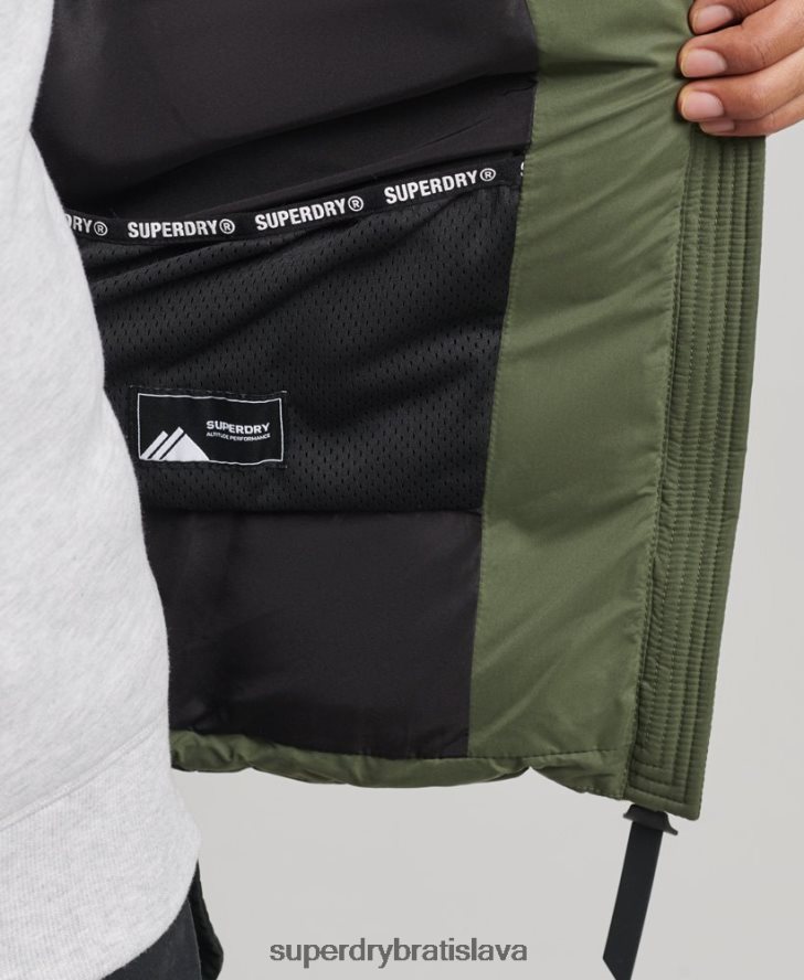 Superdry muži horská bunda z mikrovlákna 6B4ZTR1114 oblečenie kaki
