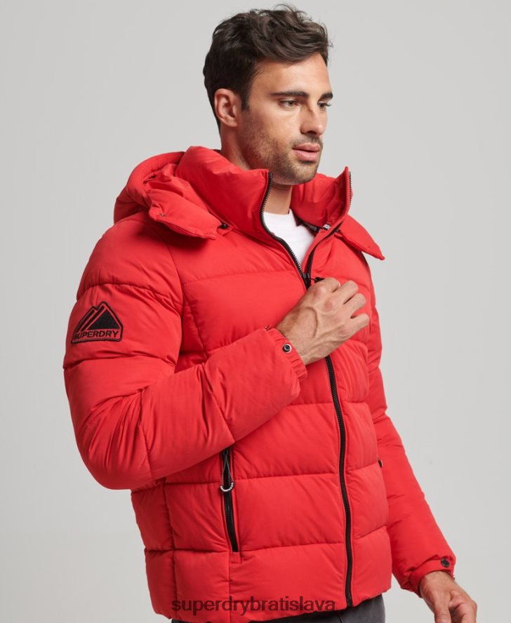 Superdry muži horská bunda z mikrovlákna 6B4ZTR1115 oblečenie červená