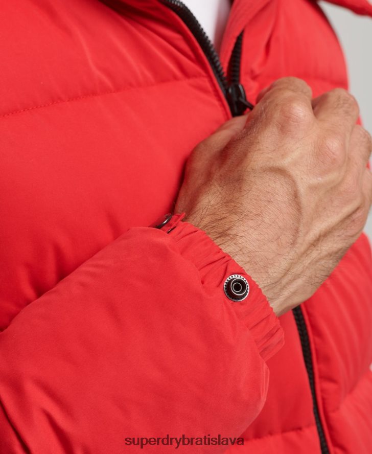Superdry muži horská bunda z mikrovlákna 6B4ZTR1115 oblečenie červená
