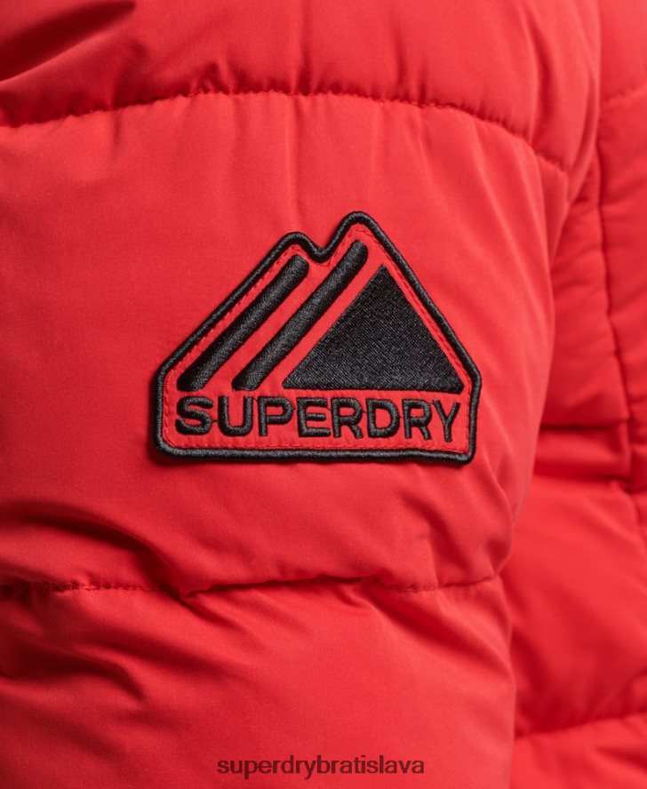 Superdry muži horská bunda z mikrovlákna 6B4ZTR1115 oblečenie červená