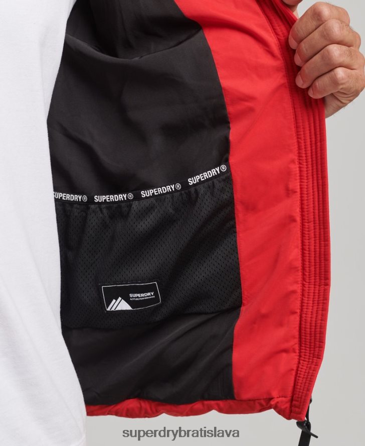Superdry muži horská bunda z mikrovlákna 6B4ZTR1115 oblečenie červená