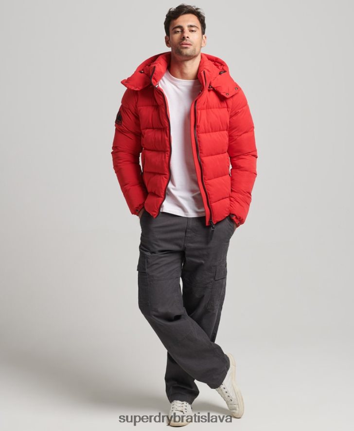 Superdry muži horská bunda z mikrovlákna 6B4ZTR1115 oblečenie červená