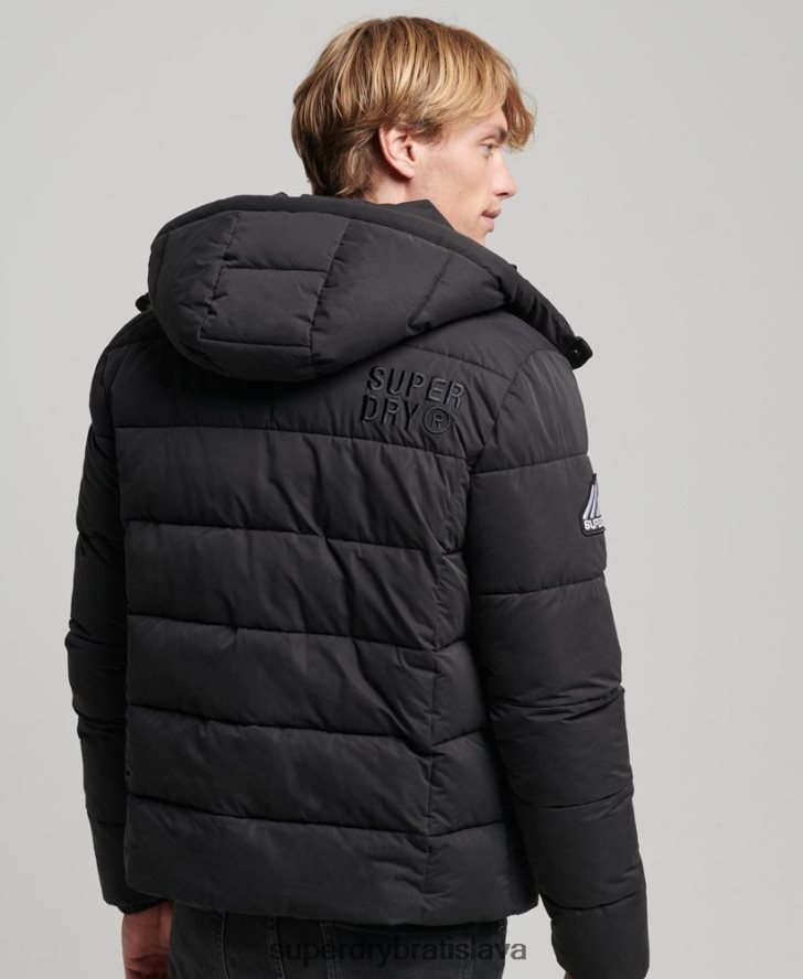 Superdry muži horská bunda z mikrovlákna 6B4ZTR1143 oblečenie čierna