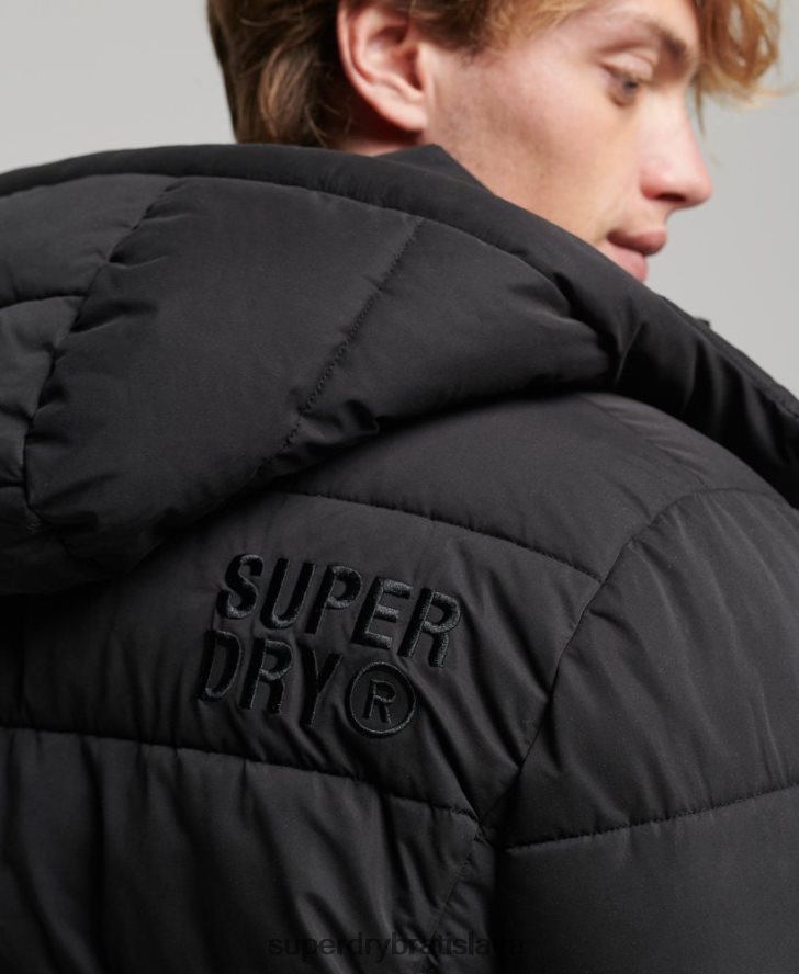 Superdry muži horská bunda z mikrovlákna 6B4ZTR1143 oblečenie čierna
