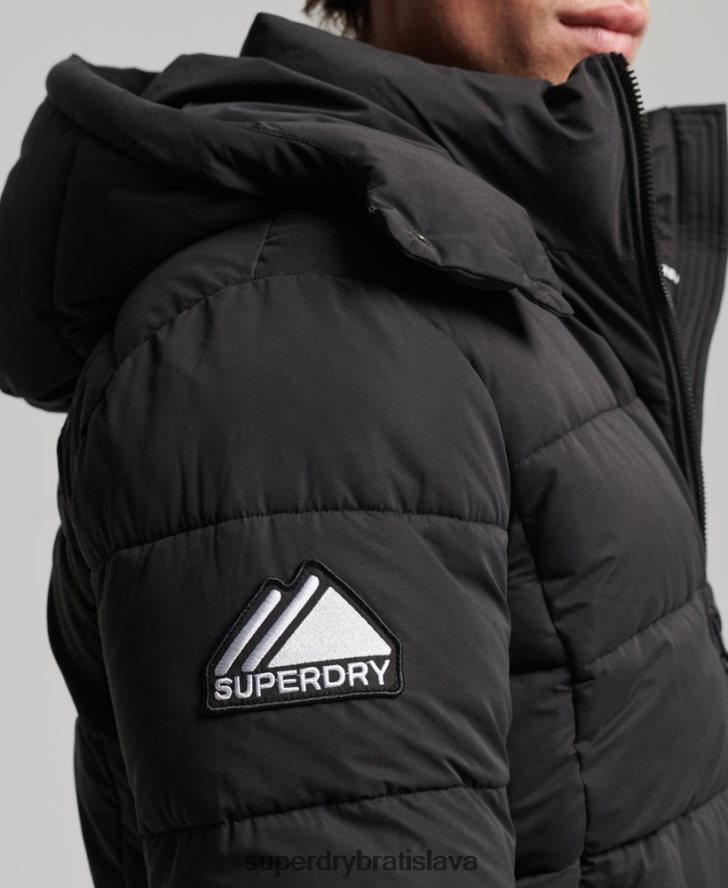 Superdry muži horská bunda z mikrovlákna 6B4ZTR1143 oblečenie čierna